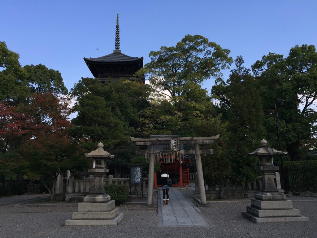 东寺是794年作为京都的守护寺庙而建的,京都就是在这一年成为日本新