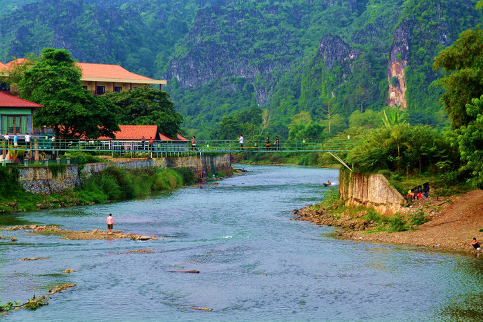 去人间仙境老挝,万荣旅游.