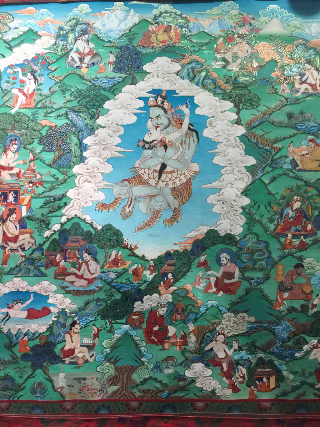一幅有关金刚密宗的唐卡