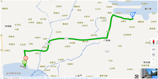 当天由于是周末,上海市内也来了赏枫的大批游客,执勤交通警察也对该路段实施了临时交通管制(单行道),公路路口还有不少警察在执勤,不明白的就问问警察蜀黍啦,当然是不会有错的,尤其是我从浙江来的朋友,而且上海的交警感觉很热情和也很耐心,对路况、停车等注意事项作出详细回答和介绍,在此向警察蜀黍同志表示感谢和敬礼噢! 行车途中汽车导航对目的地的指路有点出错,可能是没有及时对导航版本作更新的缘故吧,而多走了点弯路(回头路),从平朱公路指到漕廊公路方向了,到也正好顺道让我们去看了看在金山廊下漕廊公路上的上海廊下生态园
