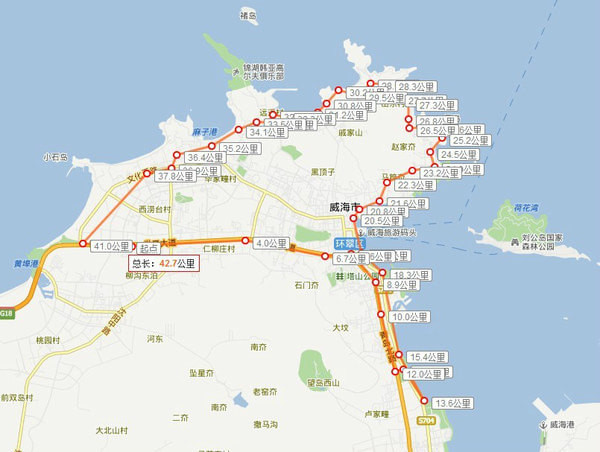 威海骑行环海路