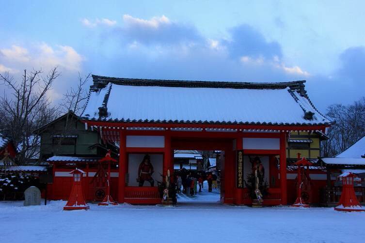 登别依达时代文化村主题公园大门 北海道登别依达时代村