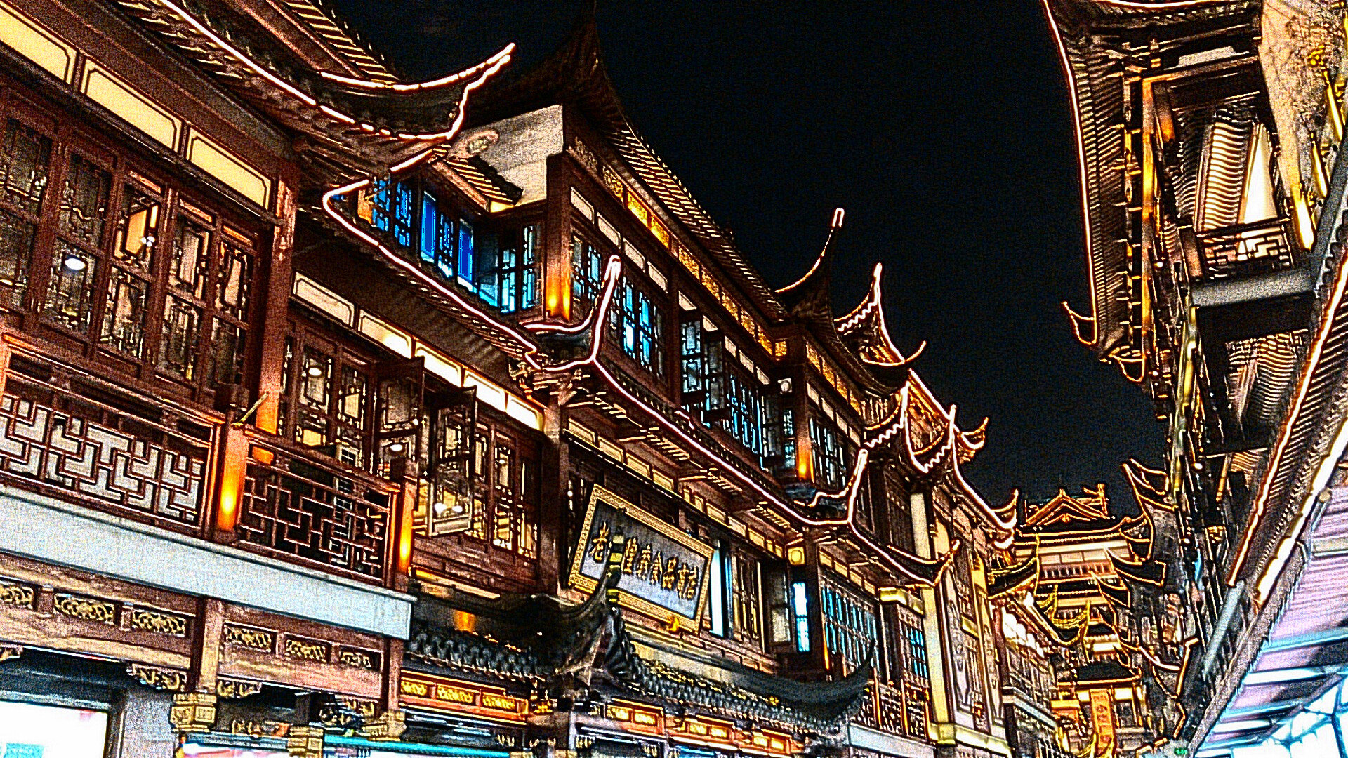 上海城隍庙夜景|摄影|环境/建筑|陈紫翎 - 原创作品 - 站酷 (ZCOOL)