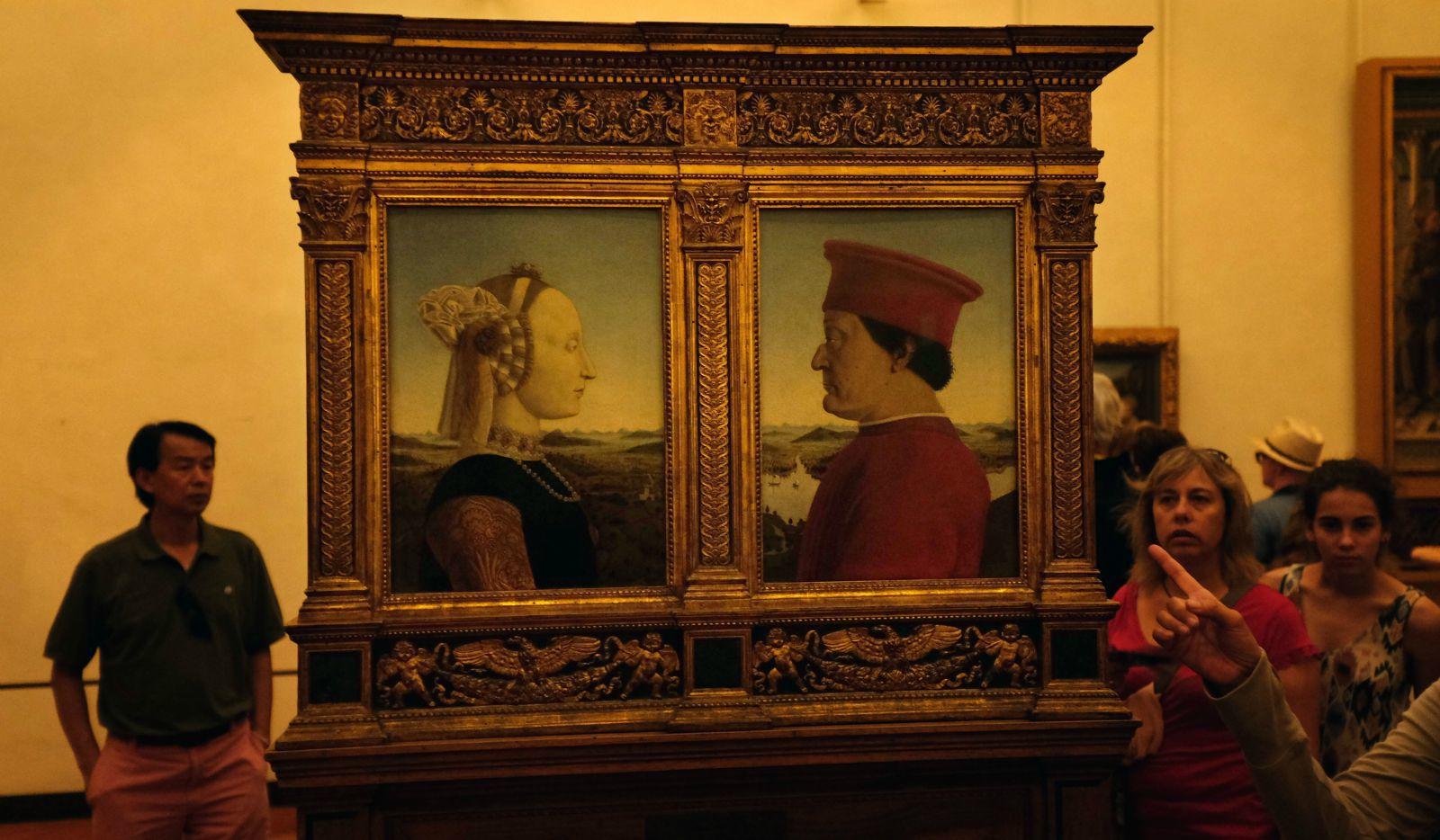 《乌尔比诺公爵和公爵夫人像 乌菲兹美术馆