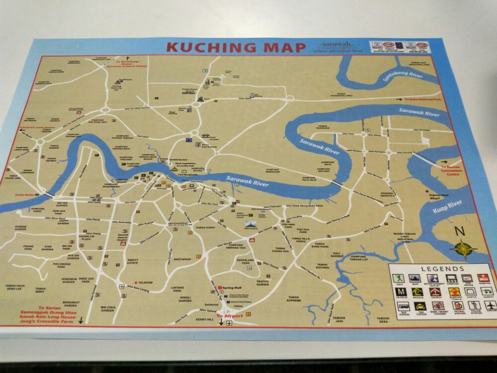 古晋地图