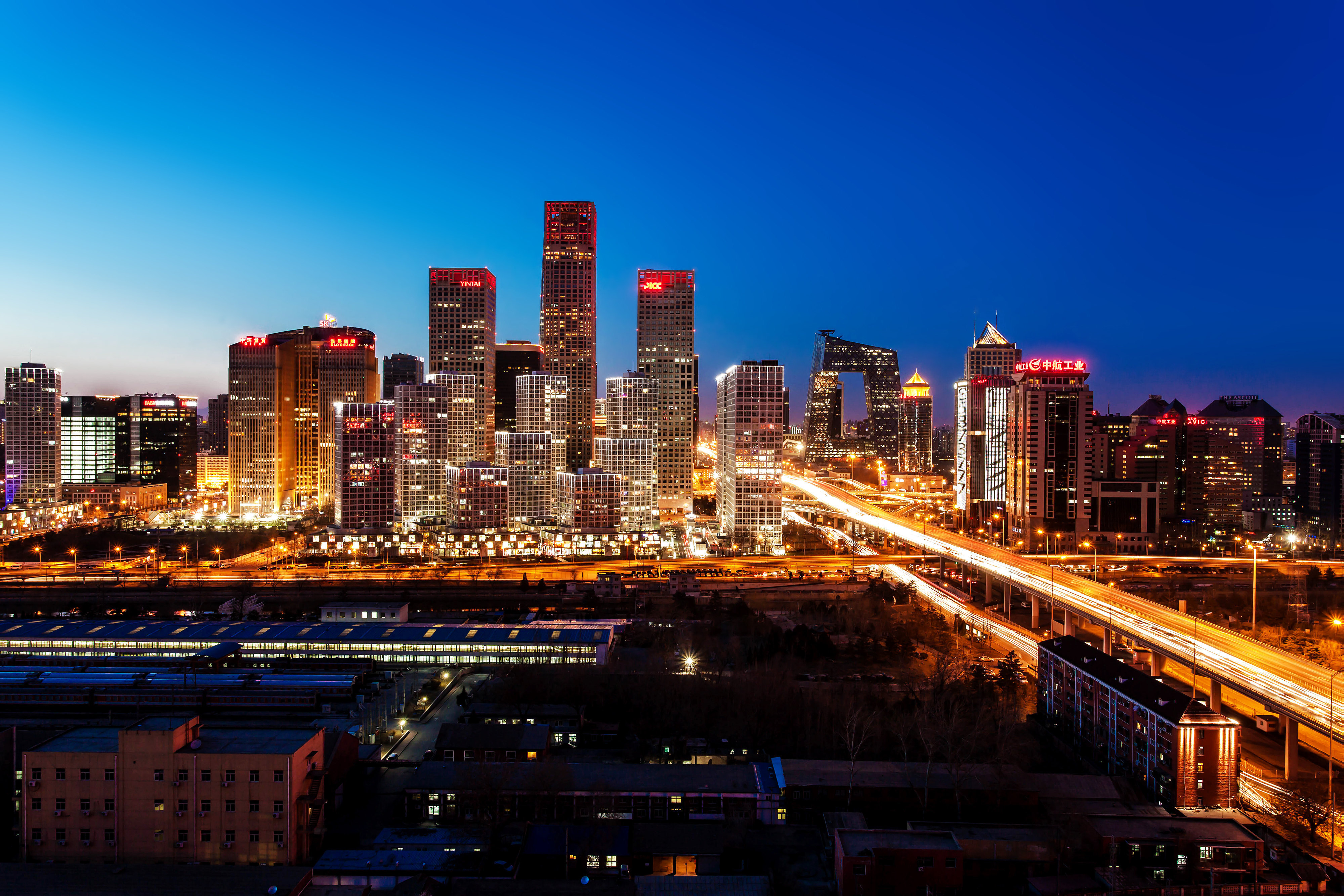 北京cbd夜景壁纸图片