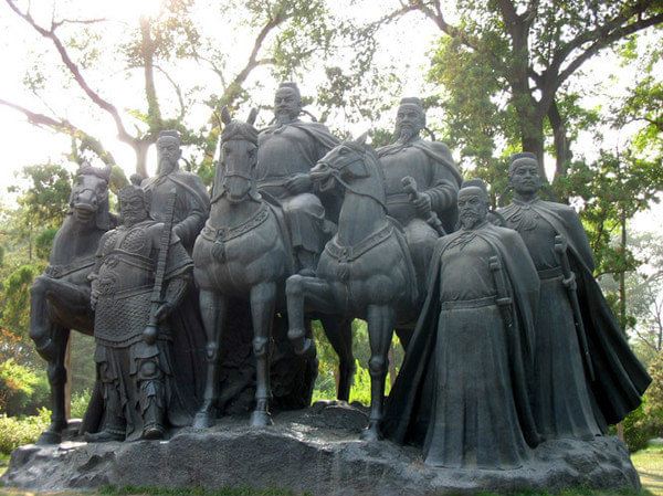 晋祠公园铜像都是谁图片