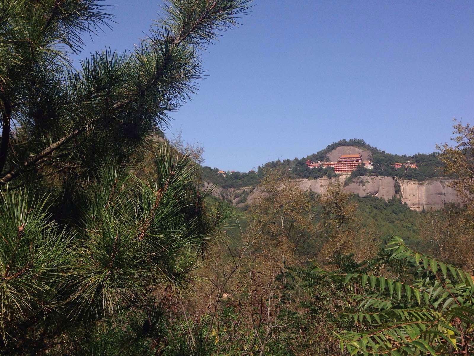 看到了目的地,大香山寺 照金香山,銅川