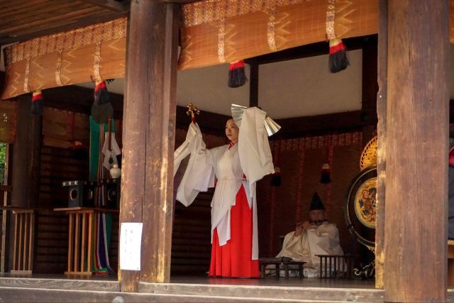 神舞祈福的巫女姐姐.