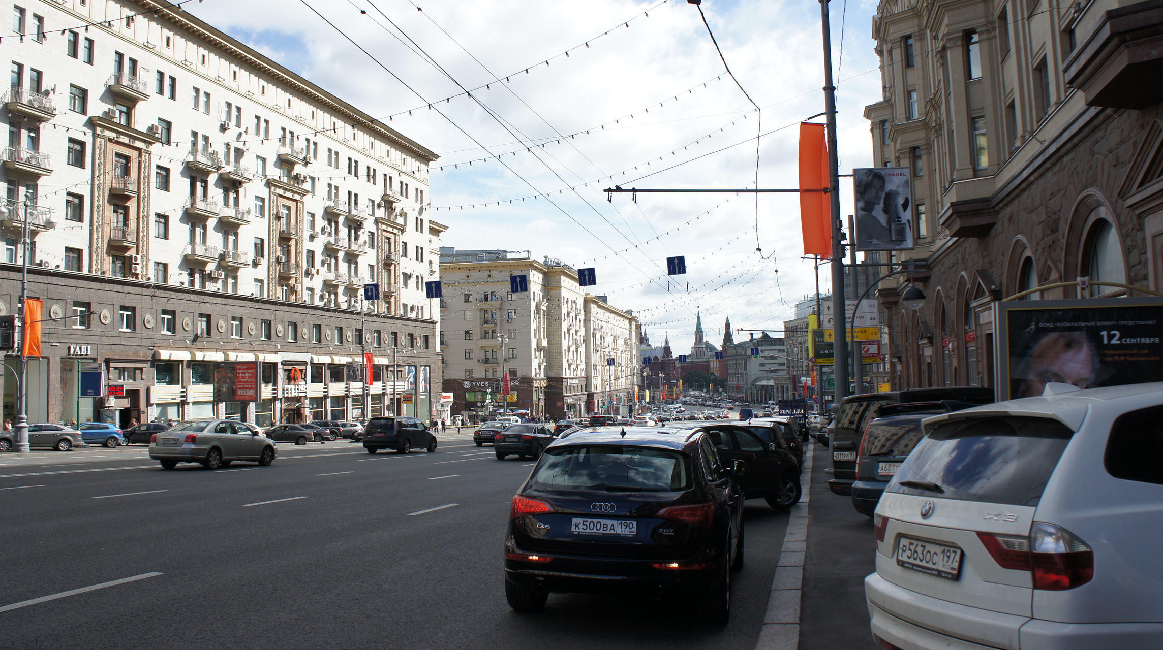 莫斯科喜来登酒店窗外 莫斯科喜来登旁边的街景 莫斯科步行街