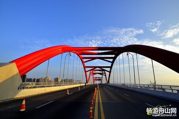 沈家门鲁家峙大桥 渔港晚霞